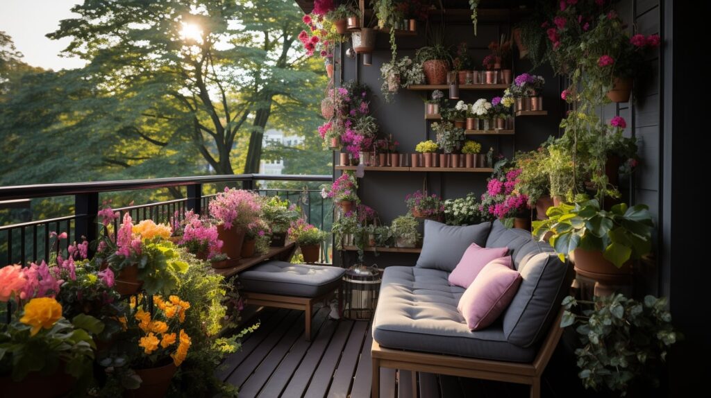 Vertical Garden Balcony on Wall and Decking